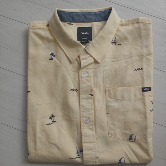 VANS NEW boys Houser Button Down Short Sleeve Shirt - Picture 8 of 12